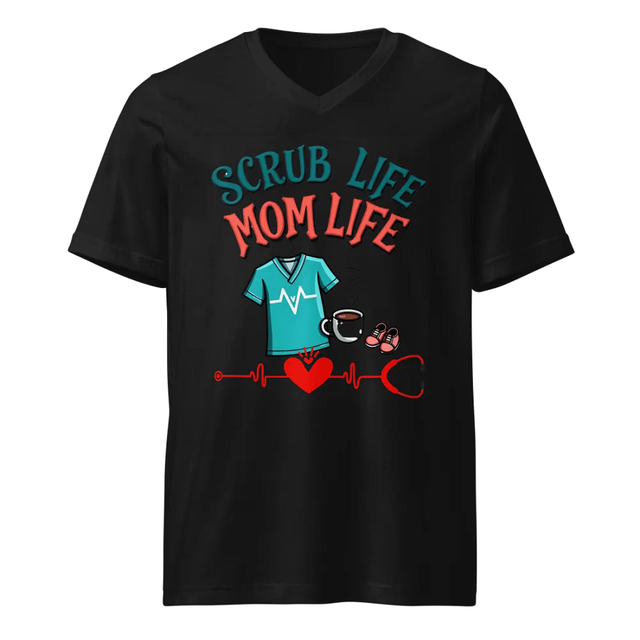 Scrub Life Mom Life V-Neck Tee product image (1)