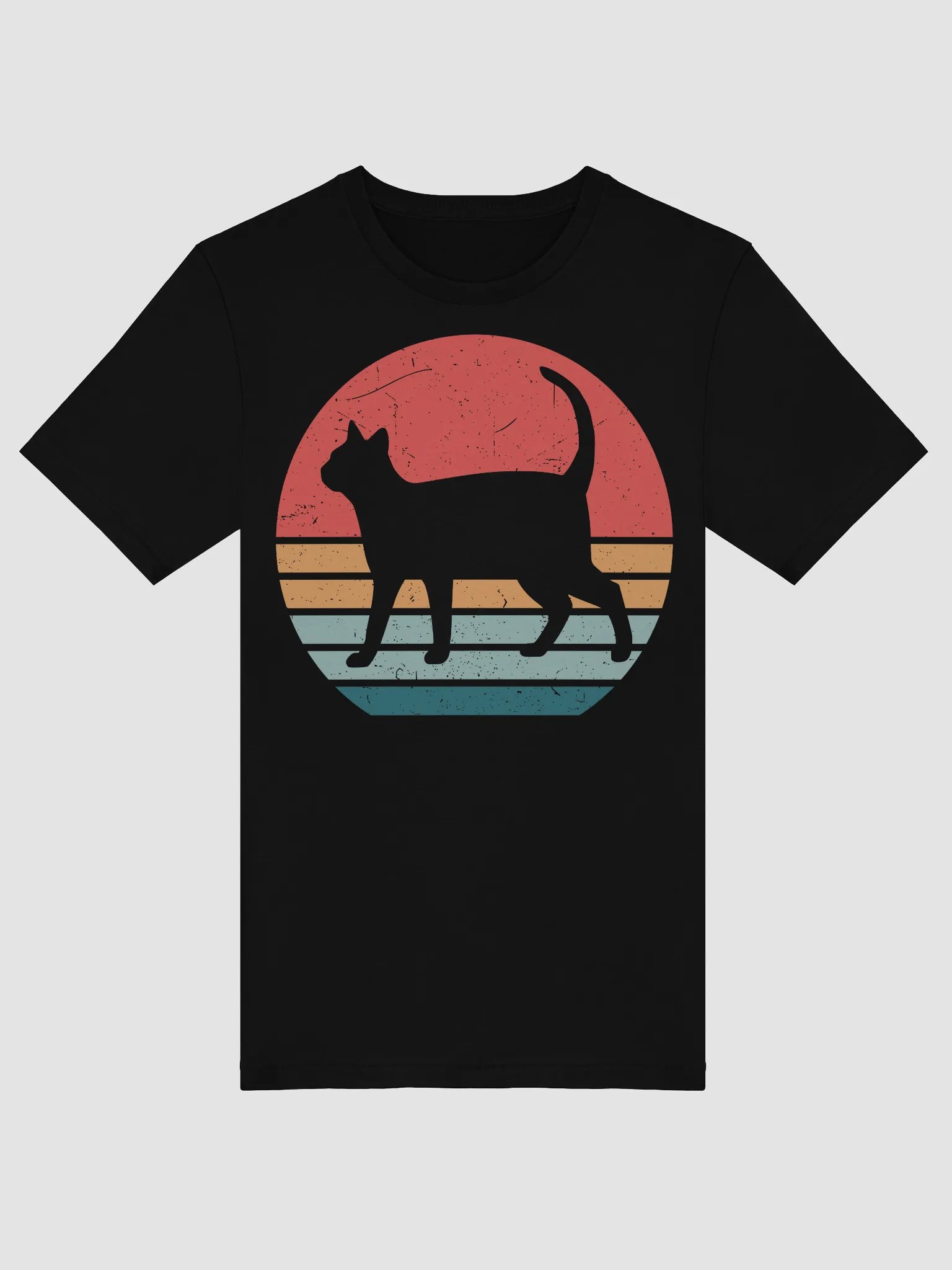 Retro Vintage Cat T-Shirt – Cool 70s Style Feline Tee for Cat Lovers product image (1)