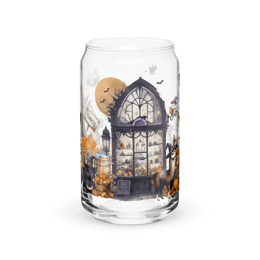 Witches Brew Coven Glass Can Tumbler | 16oz Enchanted Magic Shop Design | Whimsical Drinkware product image (5)