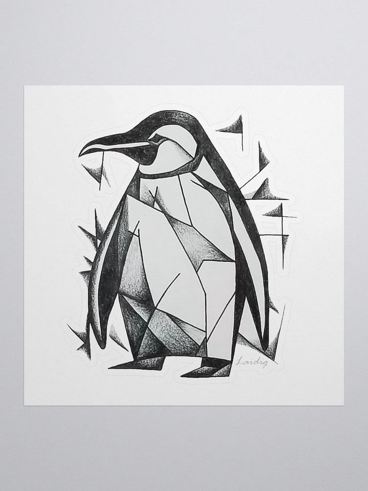 Little Cubist-inspired penguin sticker product image (2)