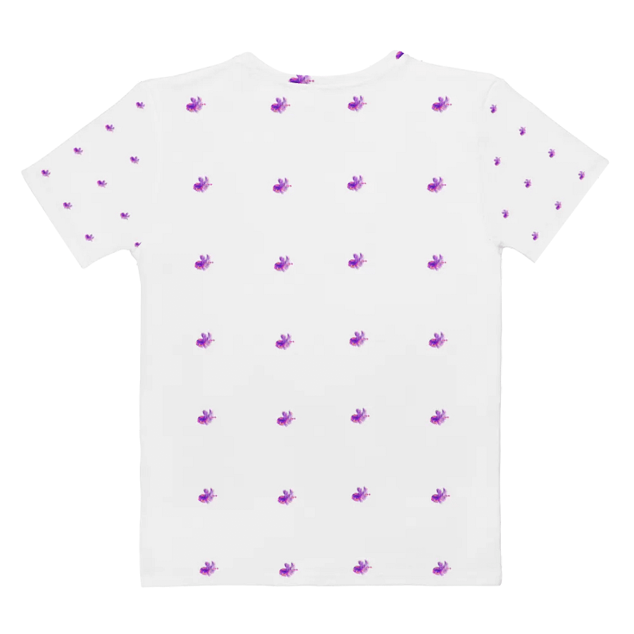 All over print top in magenta and blue on white design product image (8)