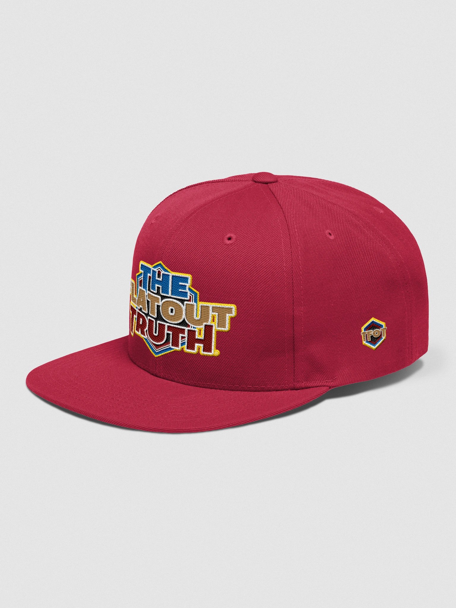 TFOT Embroidered Bold Sandy Hex Flat Snapback Hat product image (3)