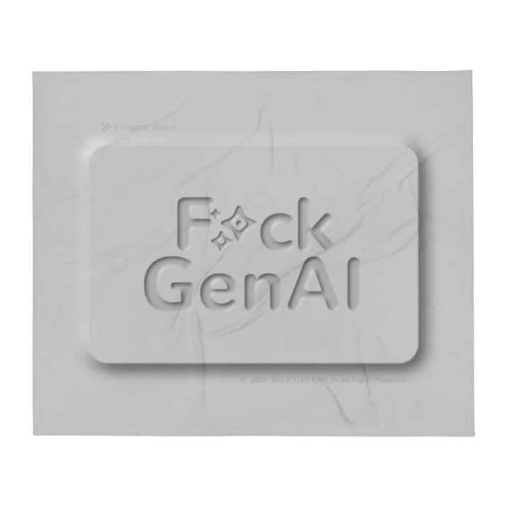 Absolut Idiocy Throw Blanket - F✨ck Generative AI (Light) product image (1)