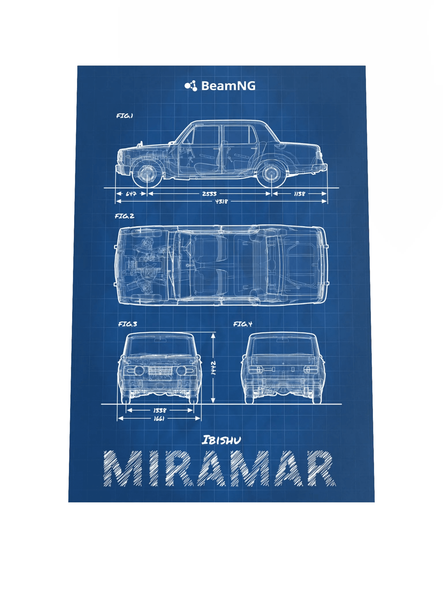 Ibishu Miramar Blueprint Poster product image (1)