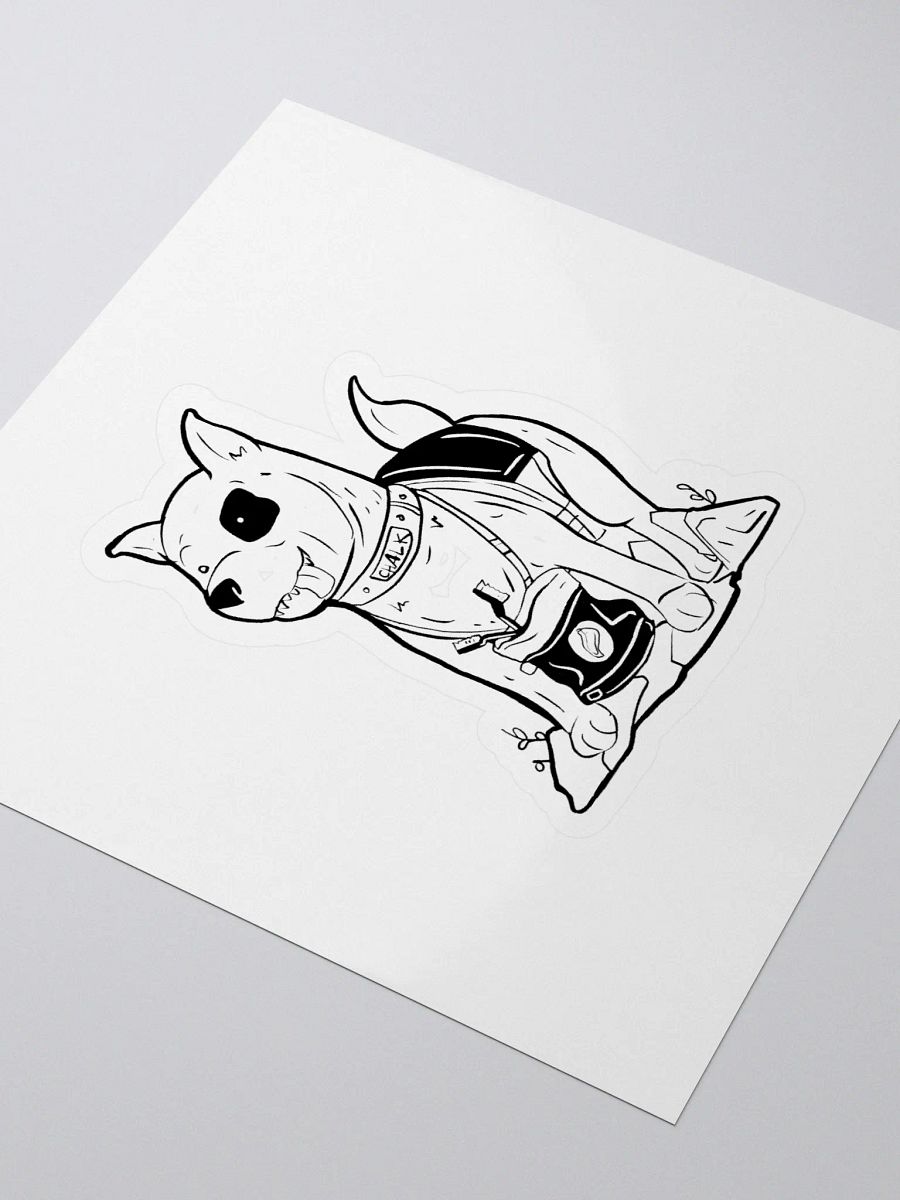 Chalk rock climbing dog sticker product image (3)