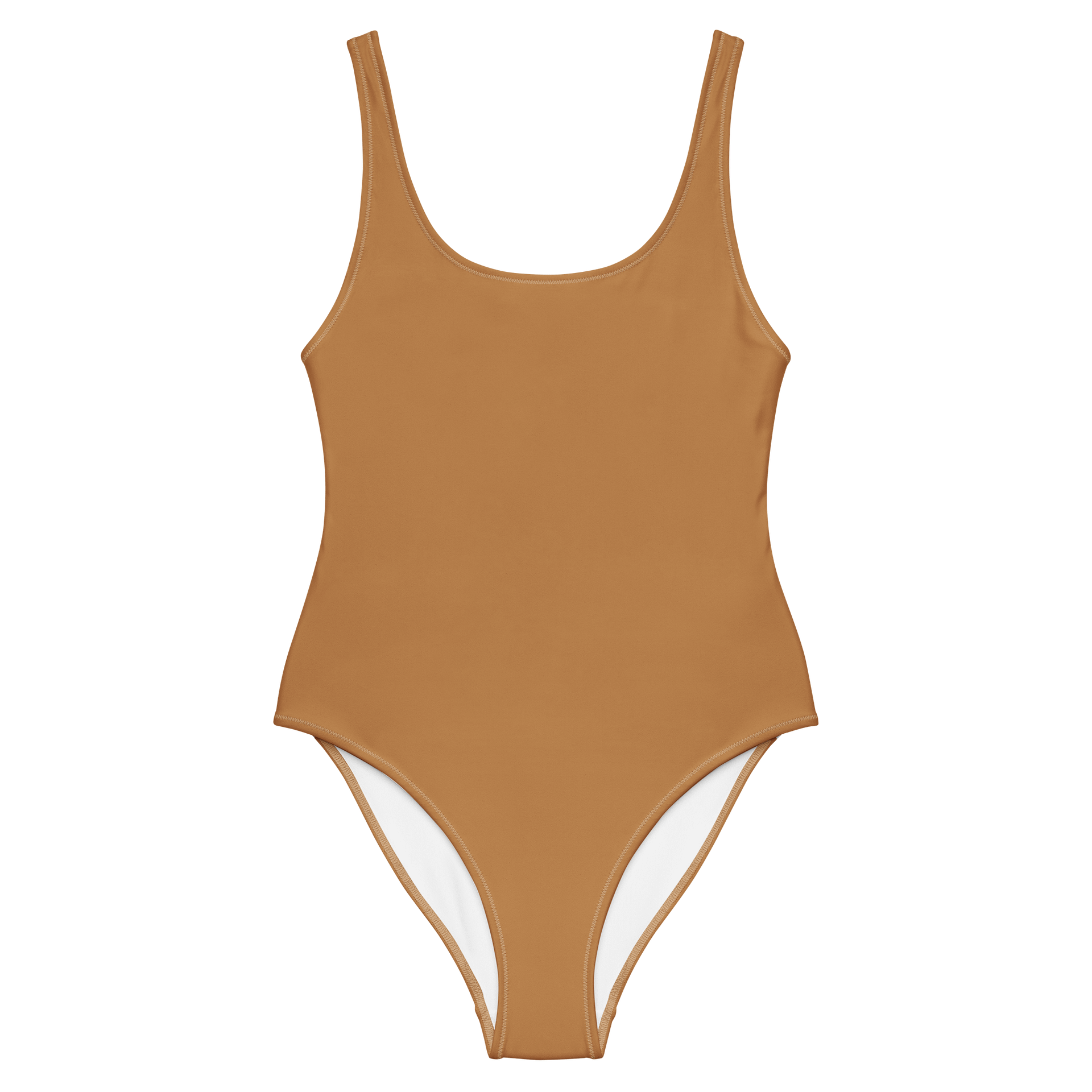 Mojave Desert Brown Solid Color Retro Inspired Women's One Piece Swimsuit product image (1)
