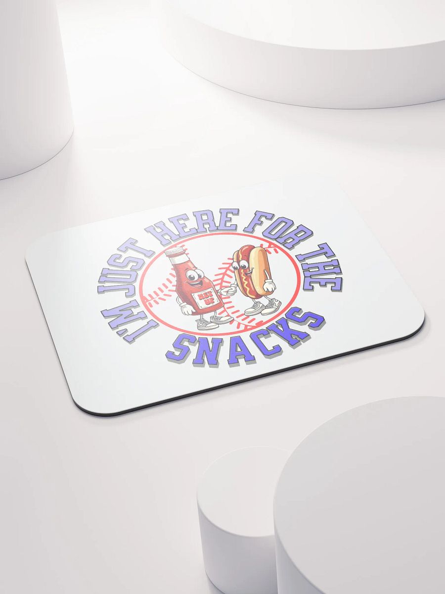 Im Just Here For The Snacks Baseball Time Fun Mouse Pad product image (4)