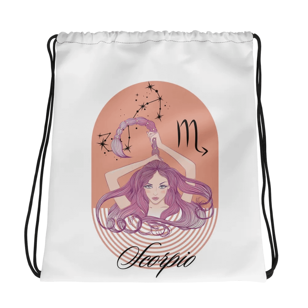 Reach for the Stars: Adorable Horoscope Drawstring Bag - Scorpio product image (2)