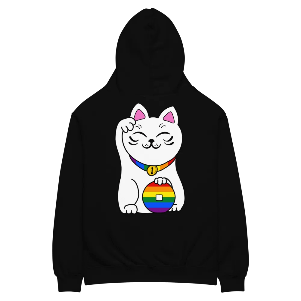Maneki neko pride hoodie product image (8)