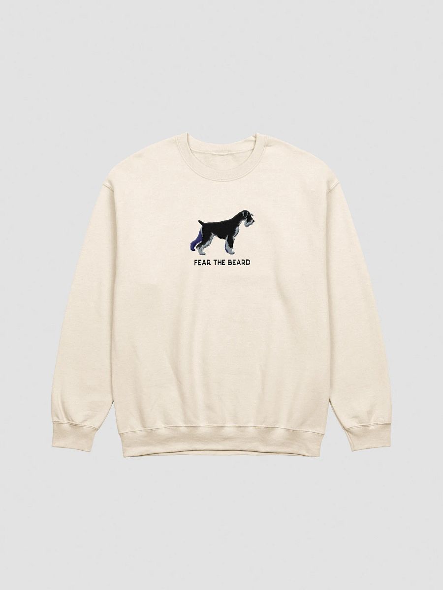 Fear the Beard Sweatshirt (Embroidered) of a Standard Schnauzer(Black & Silver) product image (13)