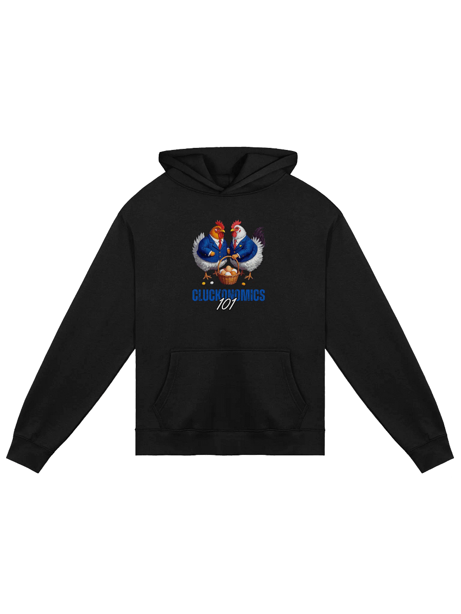 Cluckonomics 101 - Humorous Easter Black Hoodie product image (2)