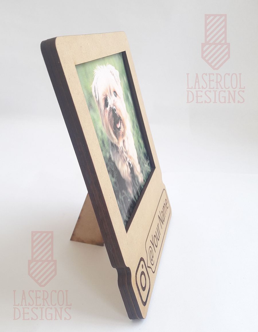 Photo frame with Instagram Handle - Laser Cut Files product image (9)