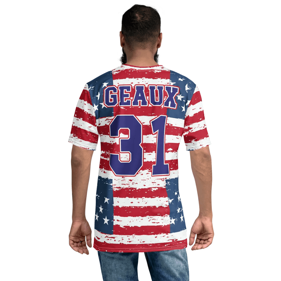 Geaux 31 (On Back) - Flag Style Pattern Tee product image (7)