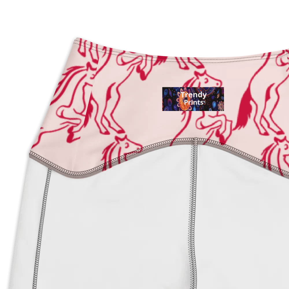 Horse Lovers Red & Pink Finesse Pocket Leggings product image (8)