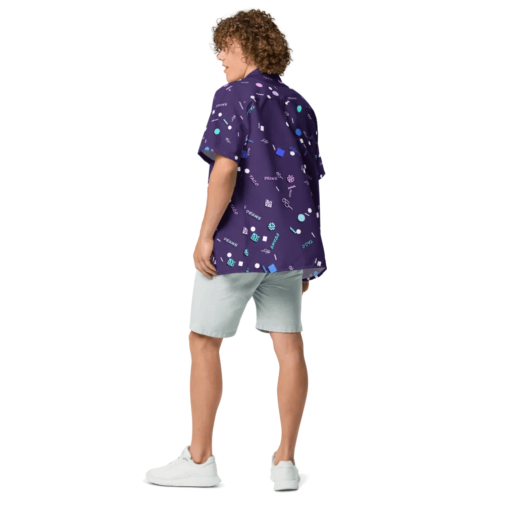 TacoDraws Retro Pattern Button-Up product image (12)