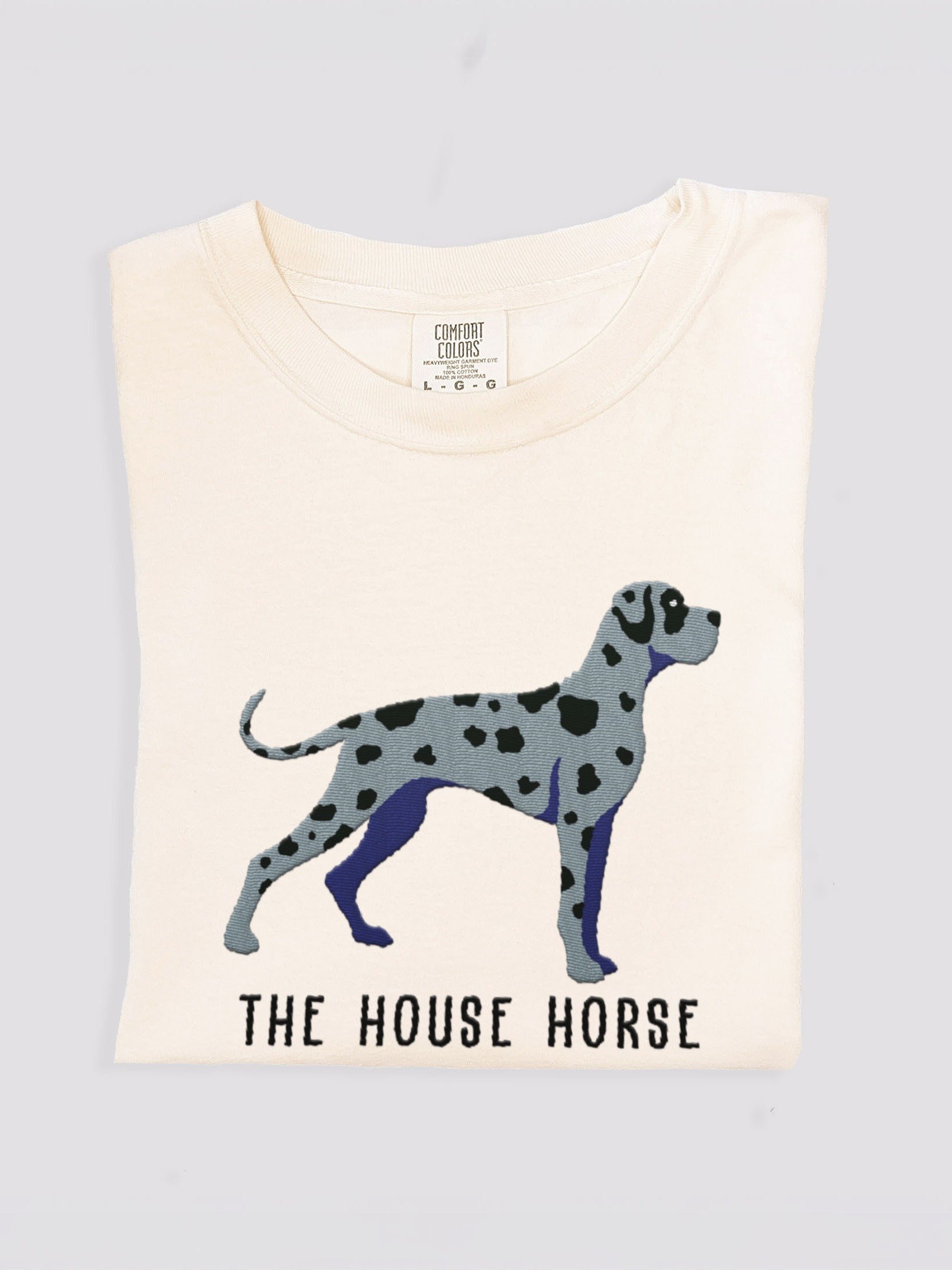 The House Horse T-Shirt(Embroidered) of a Great Dane(Blue Merle) product image (2)