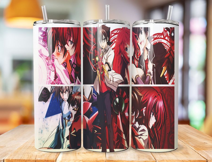 Issei and Rias 20 oz Stainless Steel Tumbler – High School DxD Duo Design product image (1)