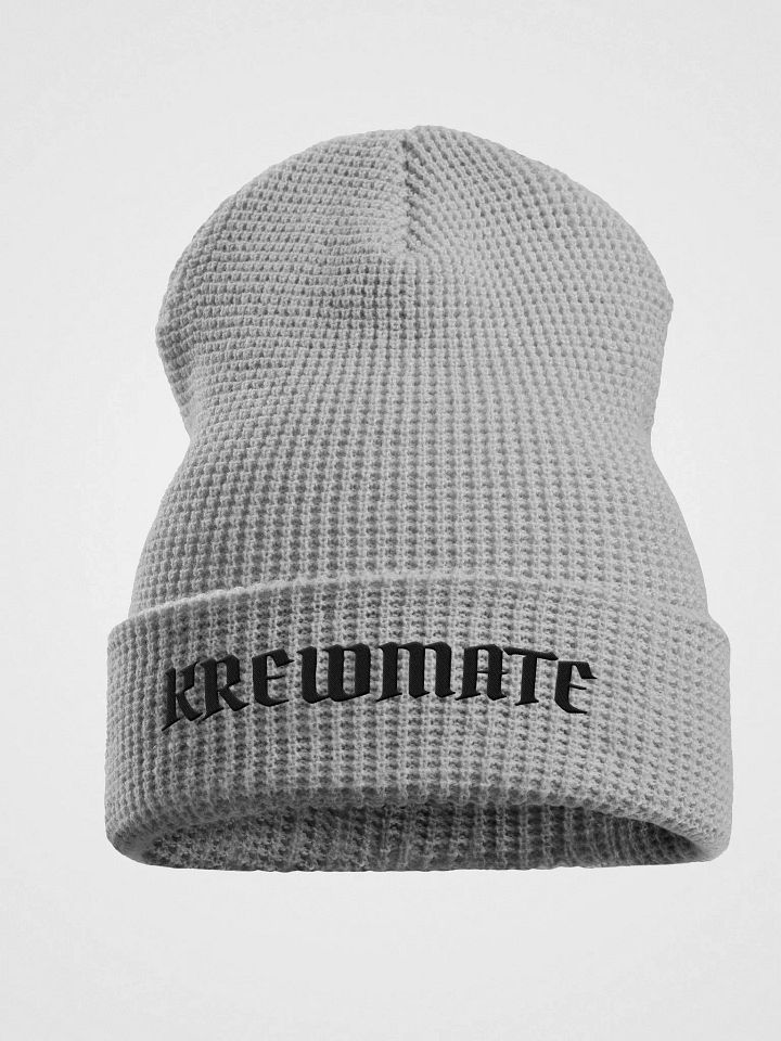 Krewmate Essentials Beanie - Waffle (Black Logo) product image (1)