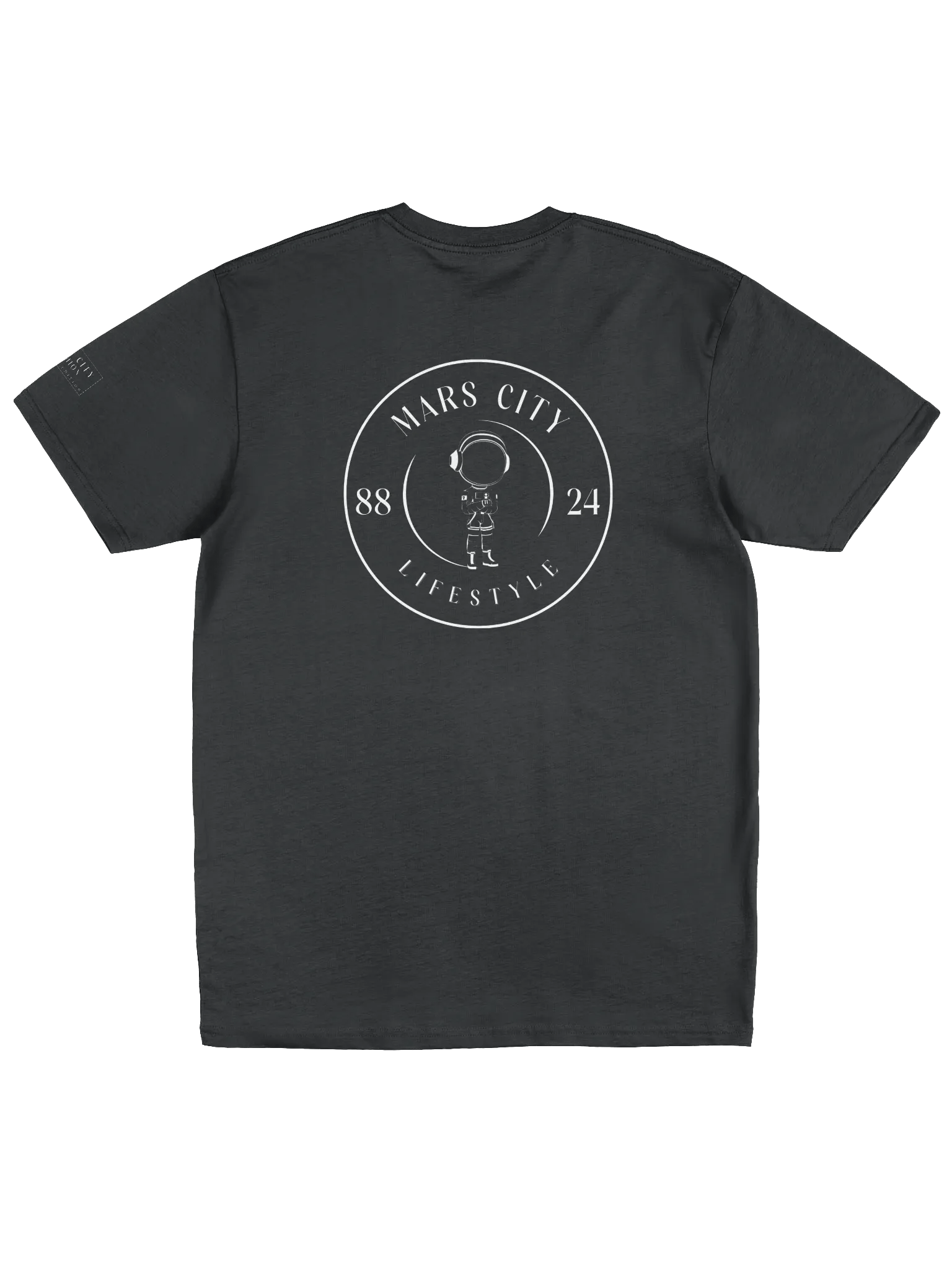 GOLD ASTRONAUT WITH TRANPARENT VISOR & LIFESTYLE LOGO ON BACK TEE SHIRT product image (3)