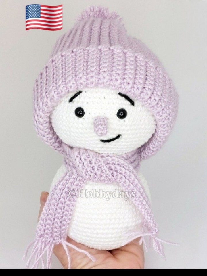 USA Pattern - Amigurumi Crochet Snowman product image (1)