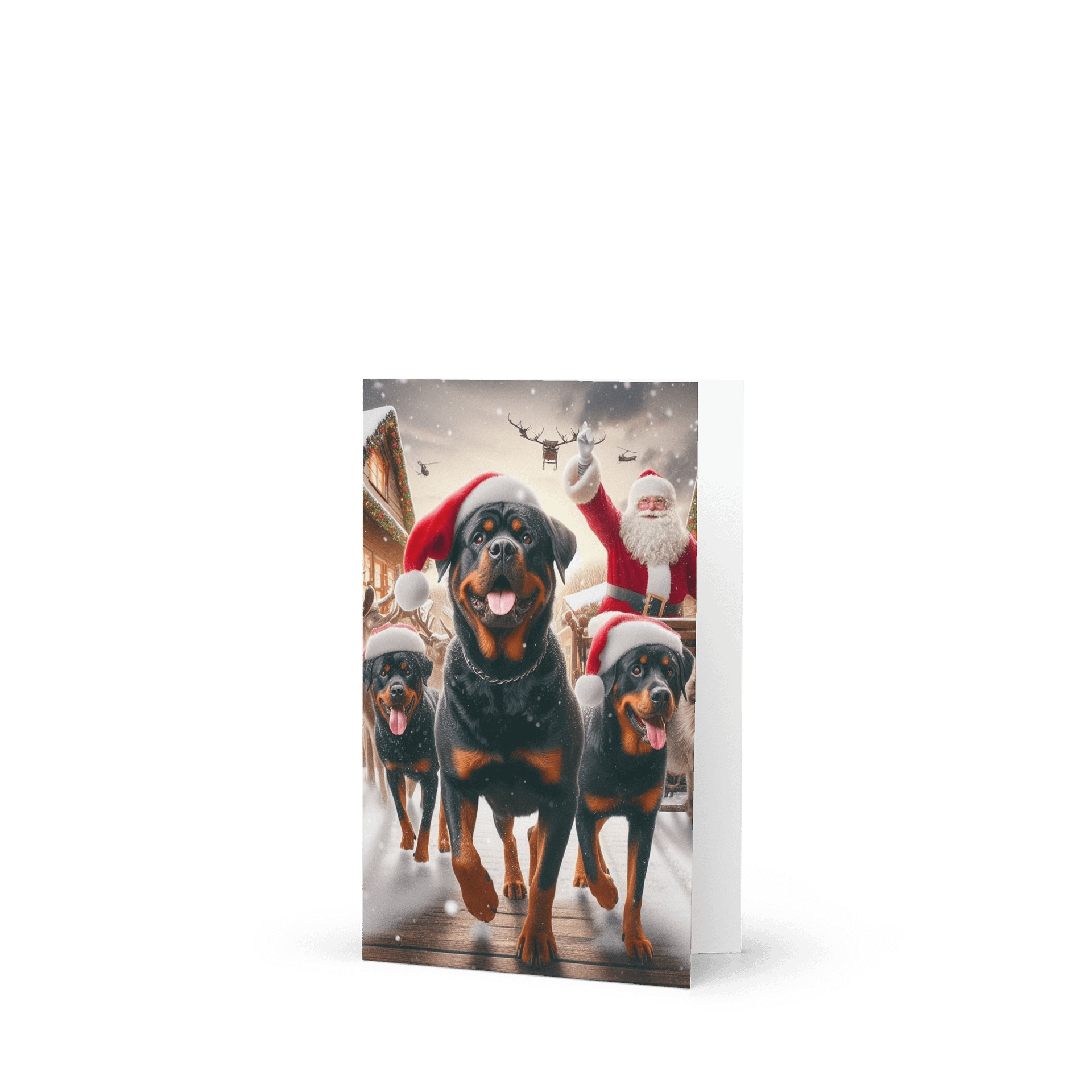 Rottweiler Santa Paws Greeting Card product image (1)