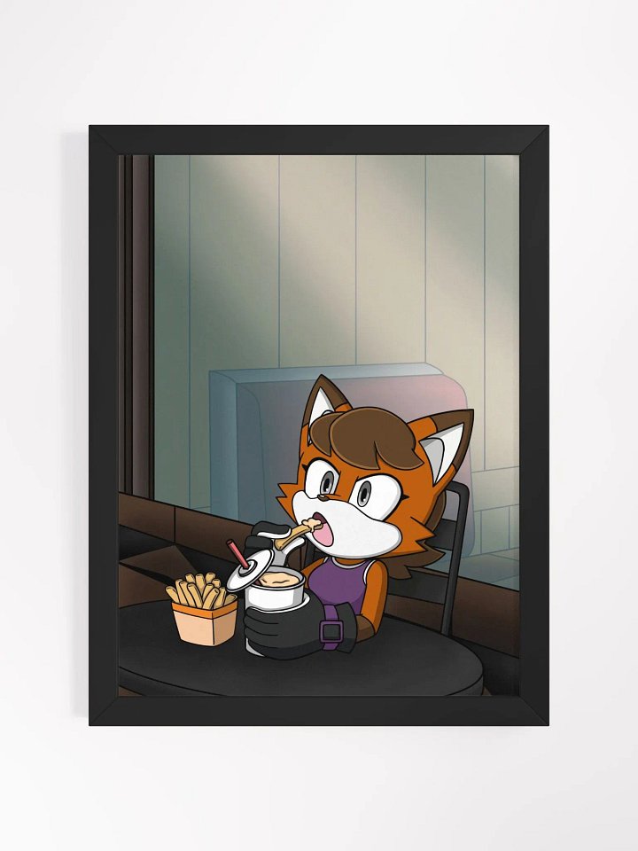 Outside the Burger Shop Framed Poster product image (1)