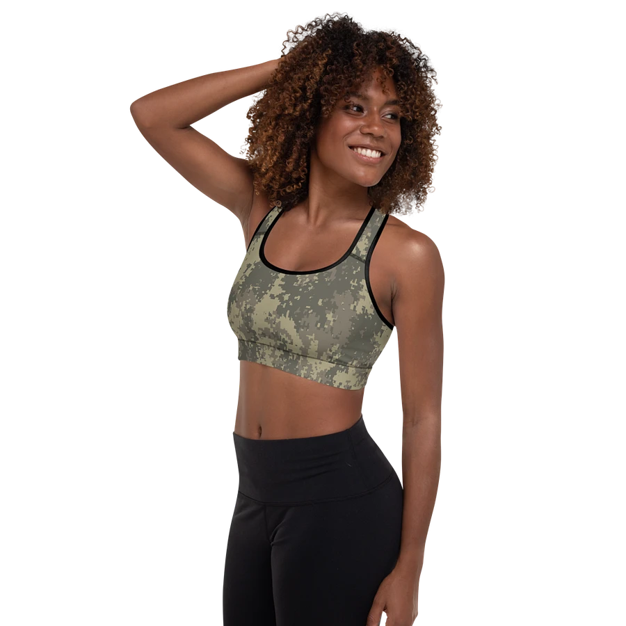 Stealthy Camo All-Over Sports Bra product image (3)