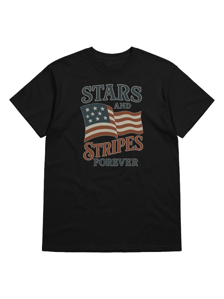 Stars and Stripes Forever Shirt – Vintage American Flag 4th of July Tee product image (1)