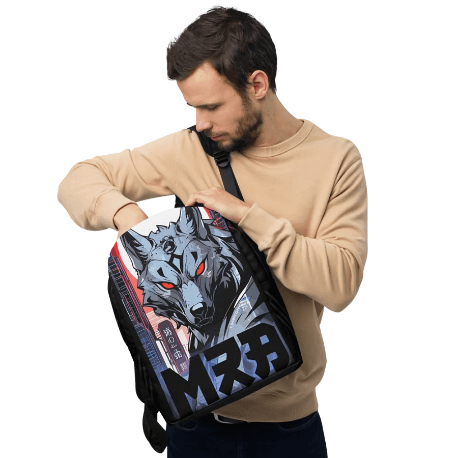 Cyberwolf All-Over Print Backpack product image (3)