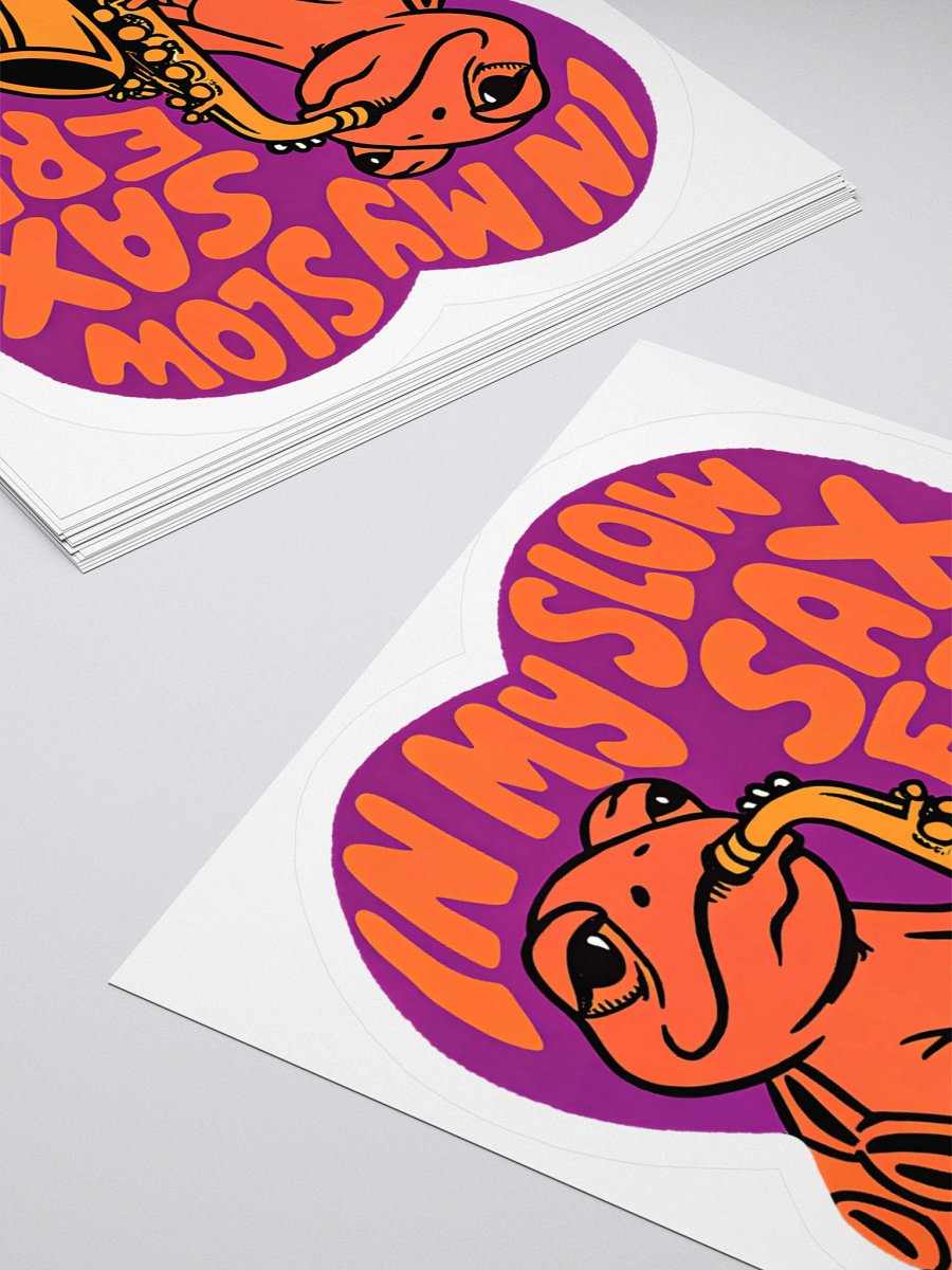 Slow Sax Turtle Kiss Cut Stickers product image (10)
