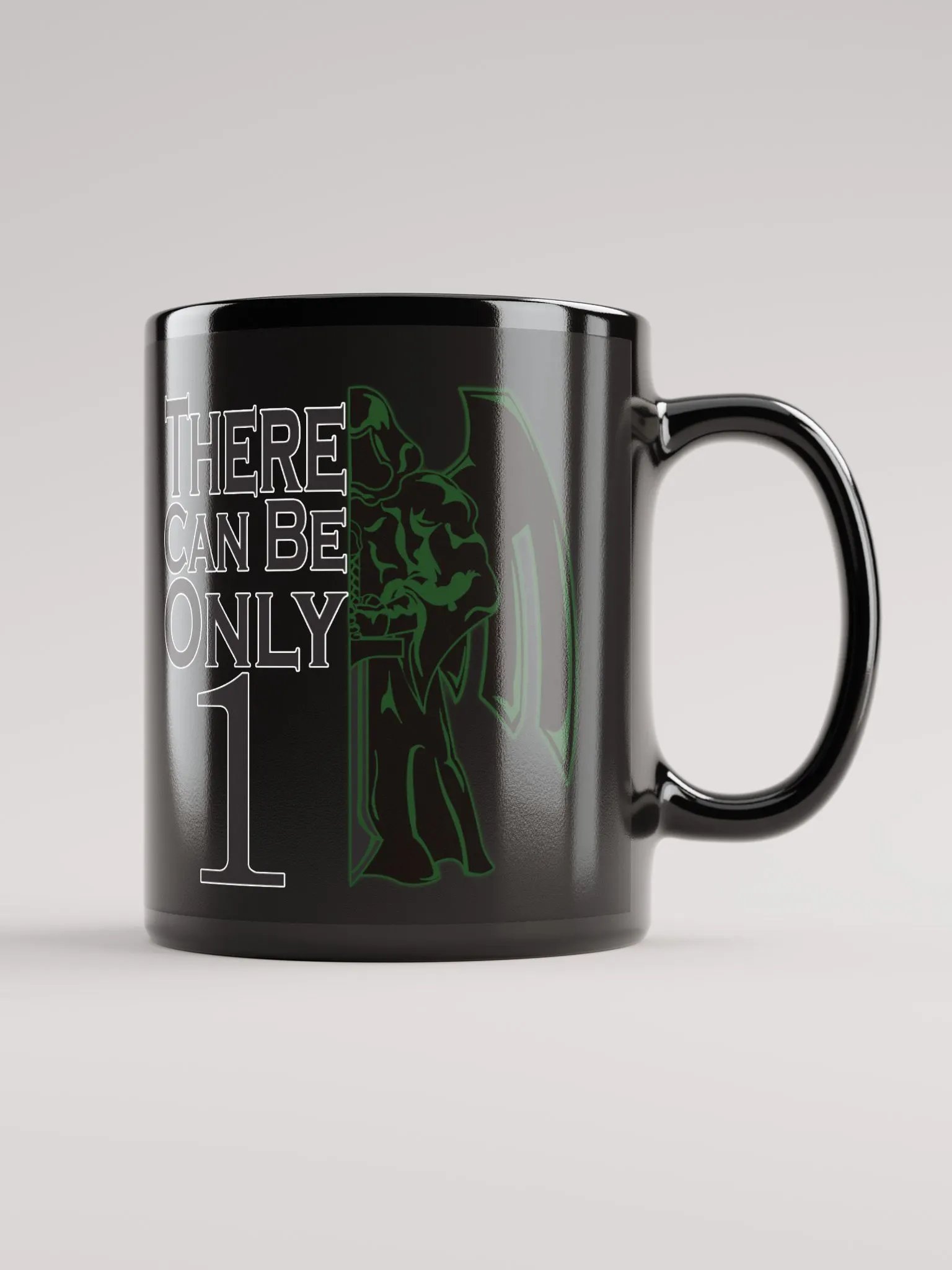 Highlander Roll1 Green Mug (Black) [L] product image (1)