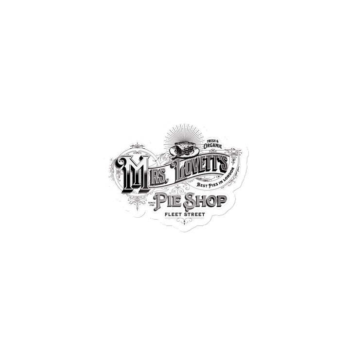 Mrs. Lovett’s Pie Shop Magnet – Die-Cut Fleet Street Fridge Decor for Broadway Fans product image (2)