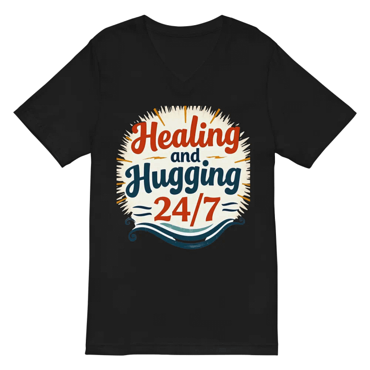 Healing & Hugging 24/7 V-Neck Tee product image (3)