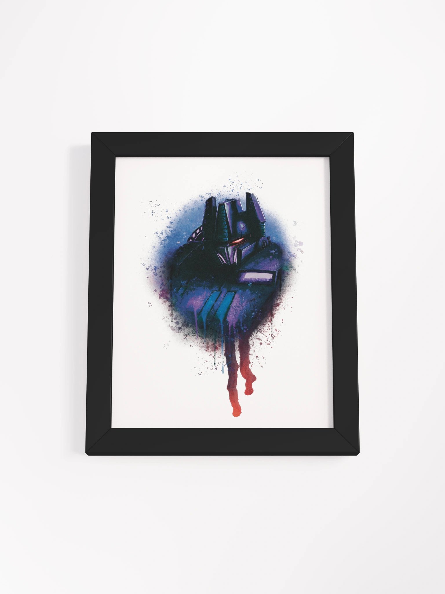 Graphic Spray Framed Poster - Villain (White) product image (1)
