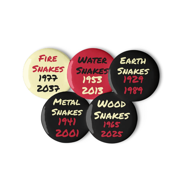 Snake elements Pin Button Set product image (2)