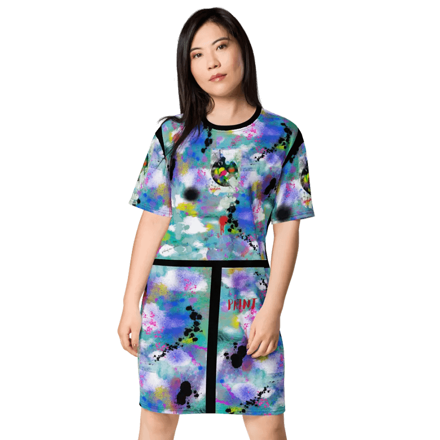 SplatterWear #3 T-Shirt Dress/Aquatic product image (3)