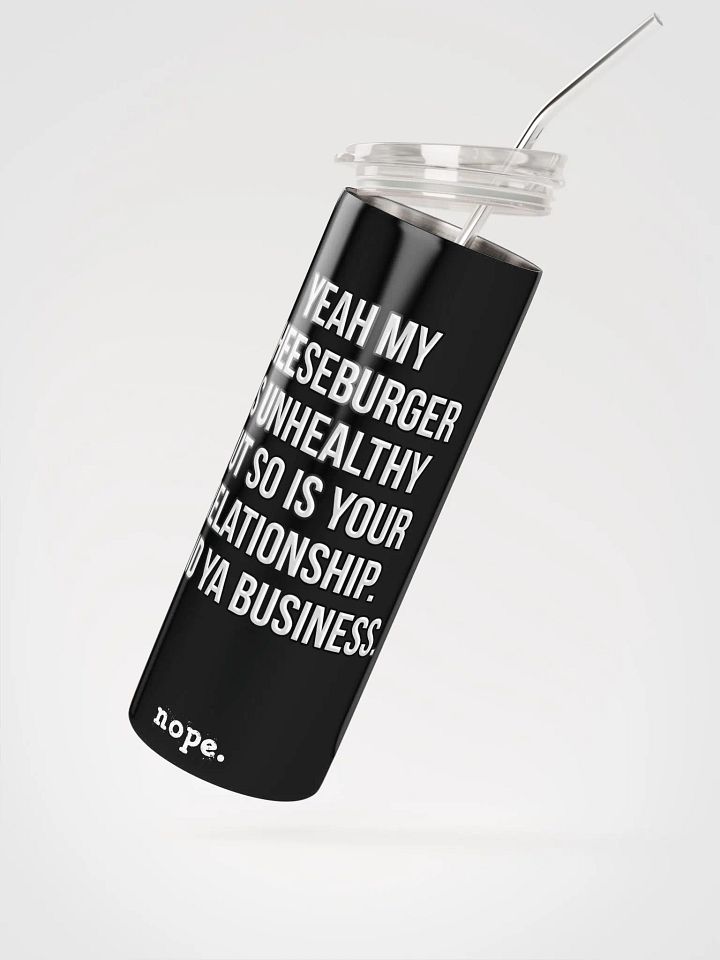 nope. resolute - cheeseburger tumbler 1 product image (2)