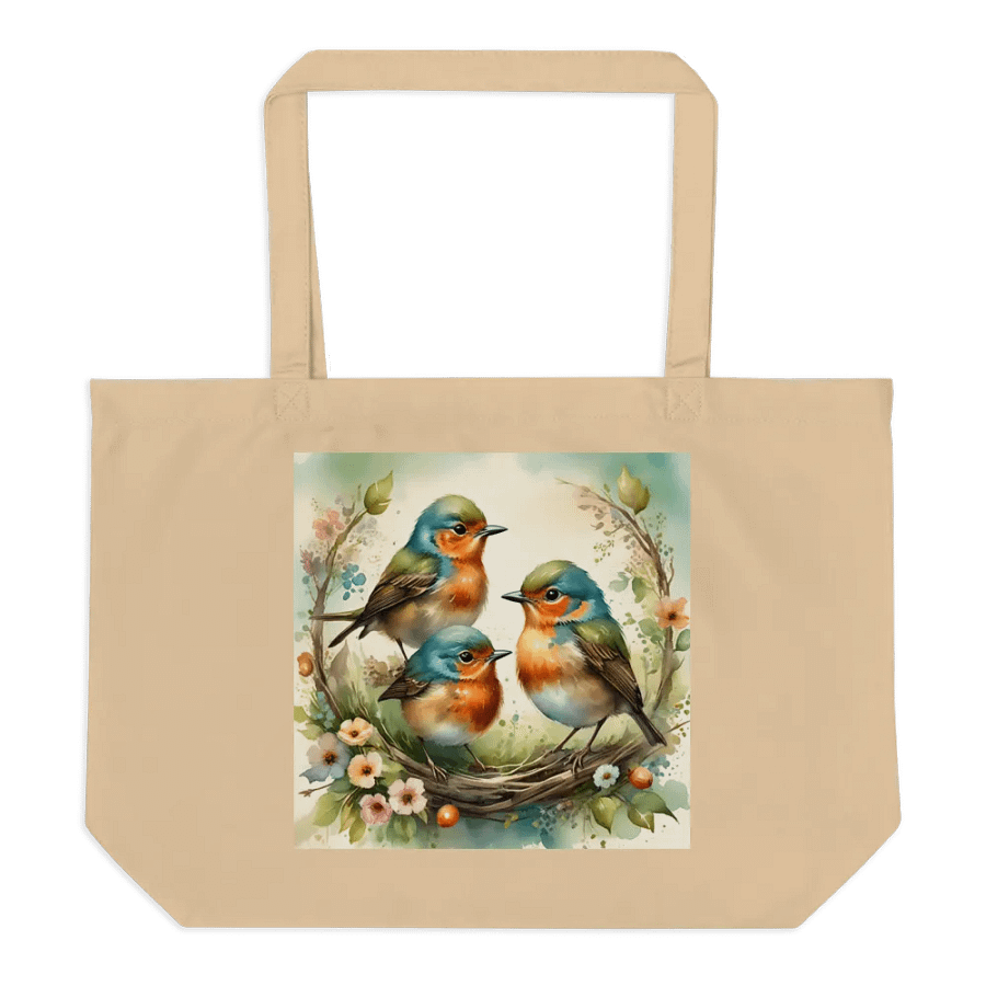 Whimsical Baby Spring Birds Tote Bag product image (1)