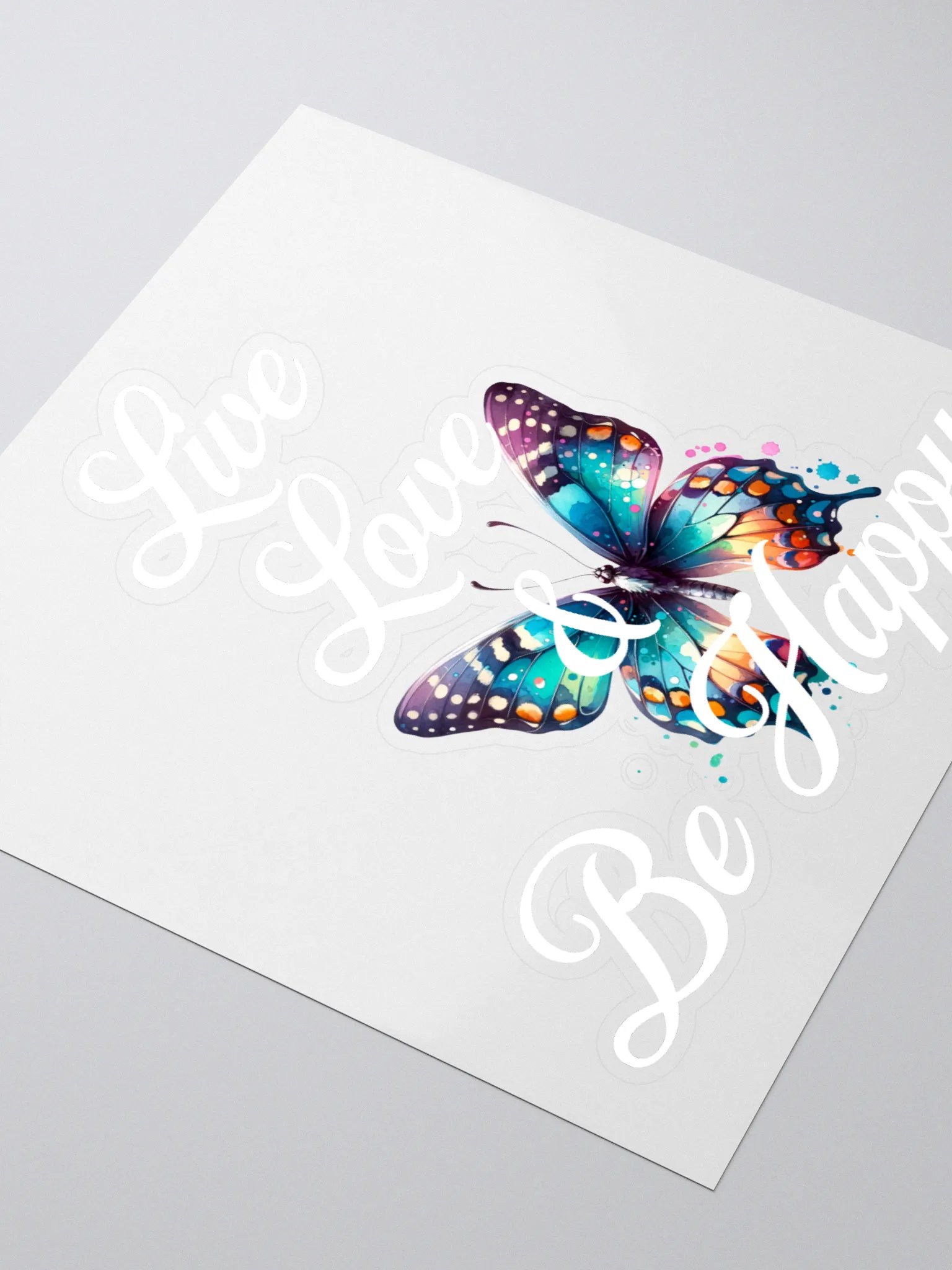 Live Love & Be Happy Kiss Cut Sticker product image (3)