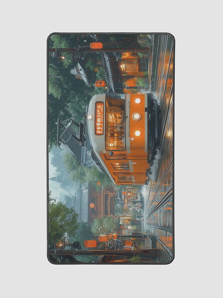 Tranquil Streetcar Journey Desk Mat - 12