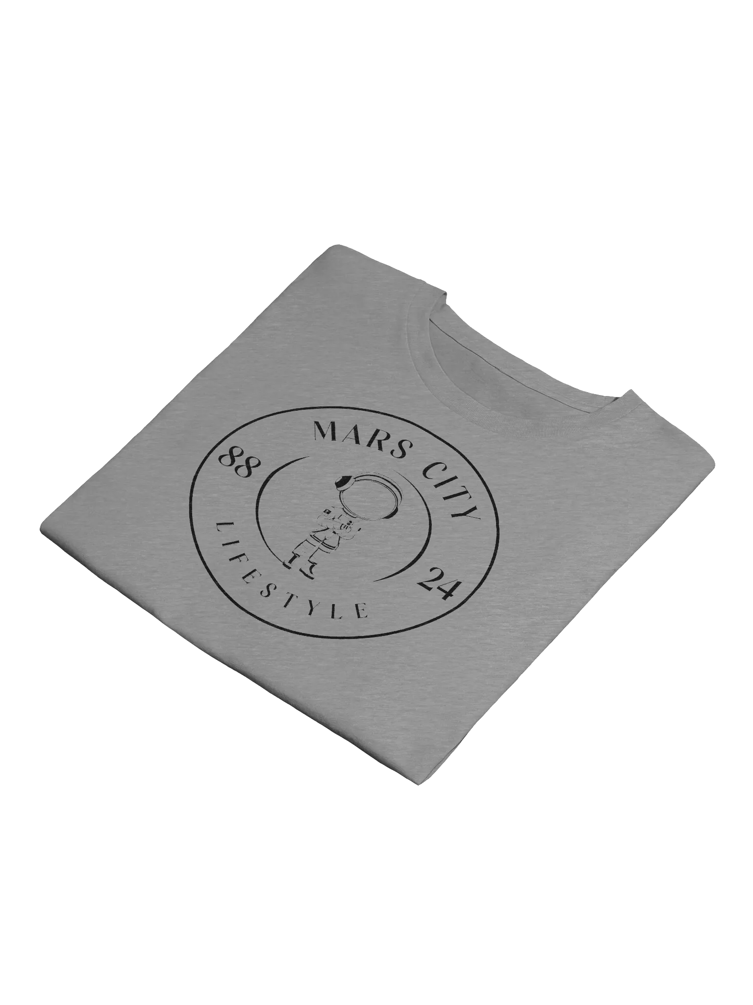 MARS CITY LIFESTYLE BLACK LOGO CROPPED TEE SHIRT IN 7 COLORS product image (4)