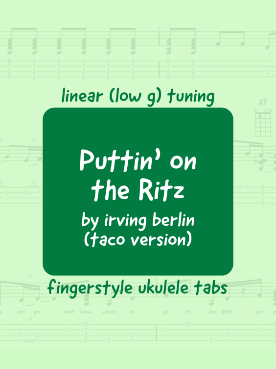 Irving Berlin - Puttin' on the Ritz (uke tabs) product image (1)