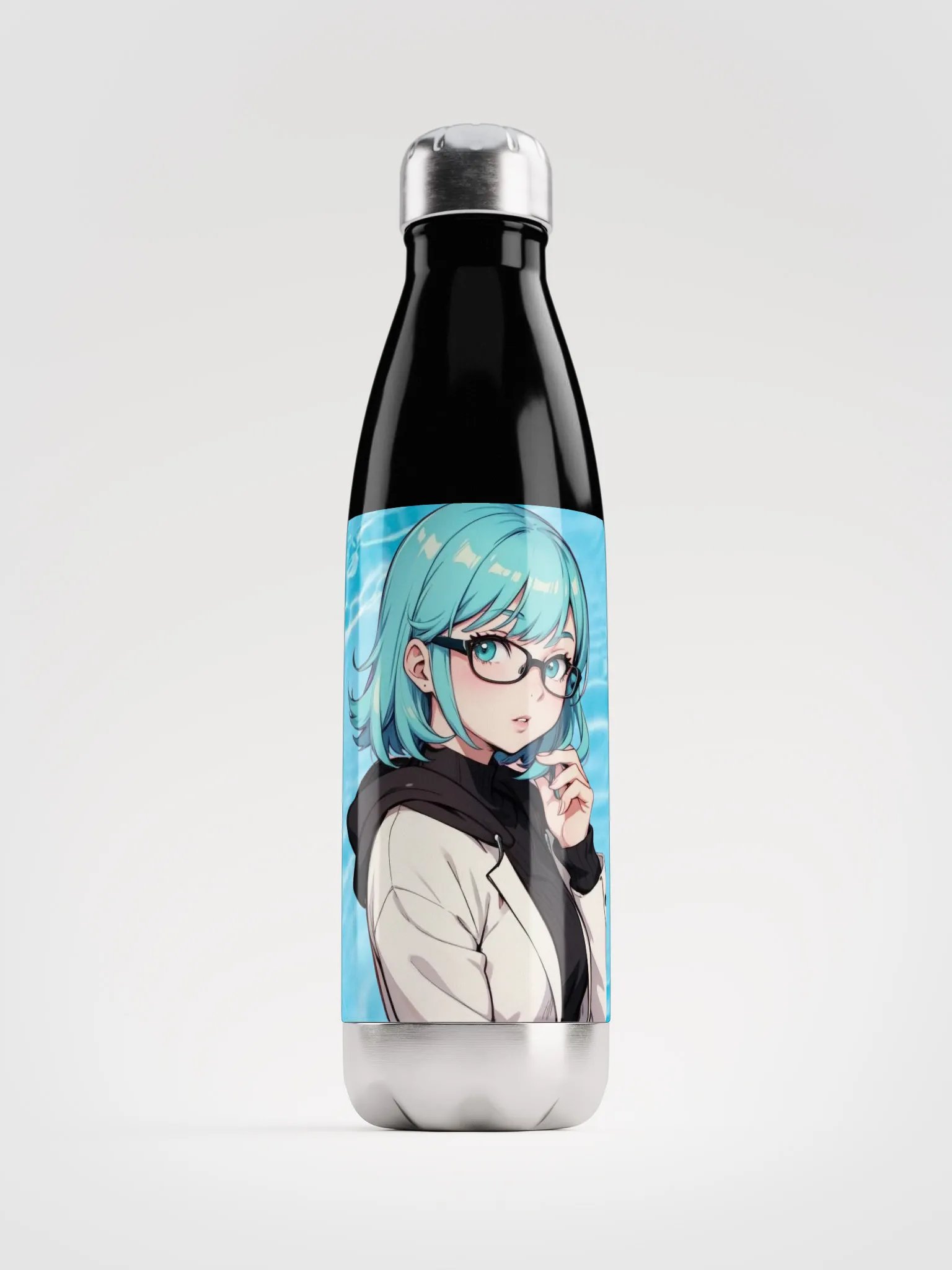 (Aqua WAIFU) K Stainless Steel Water Bottle product image (1)