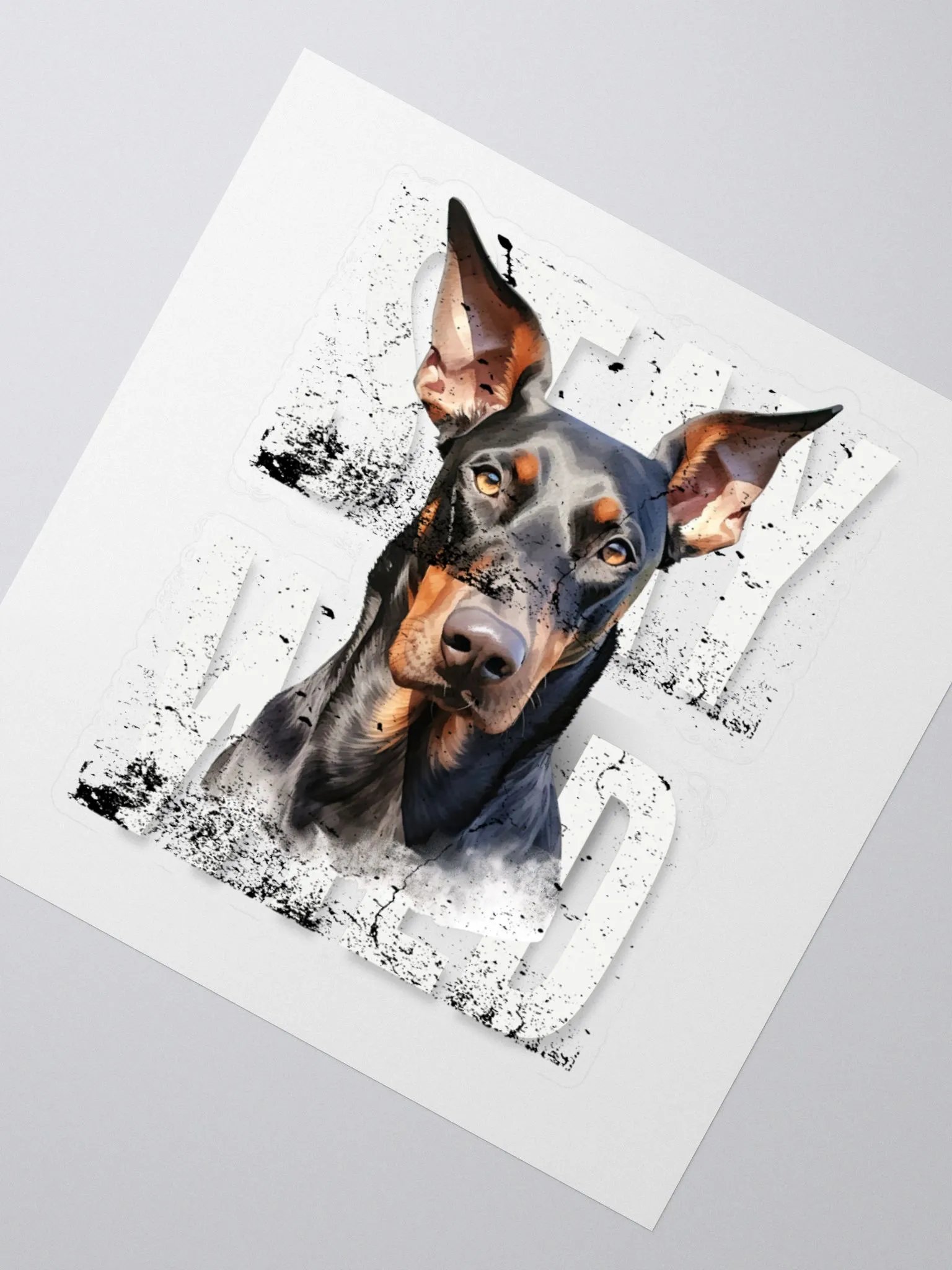 Stay Wild Doberman Kiss Cut Sticker product image (3)