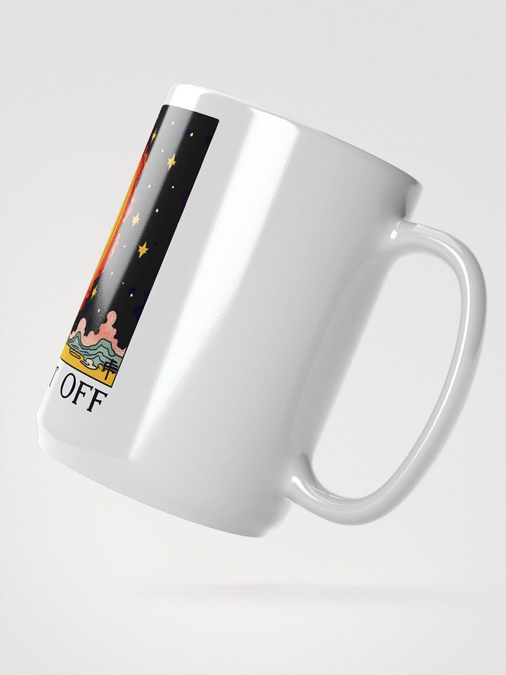 Cosmic Dance Tarot Card | 'Dance It Off' Sun & Stars Print Glossy Mug product image (2)