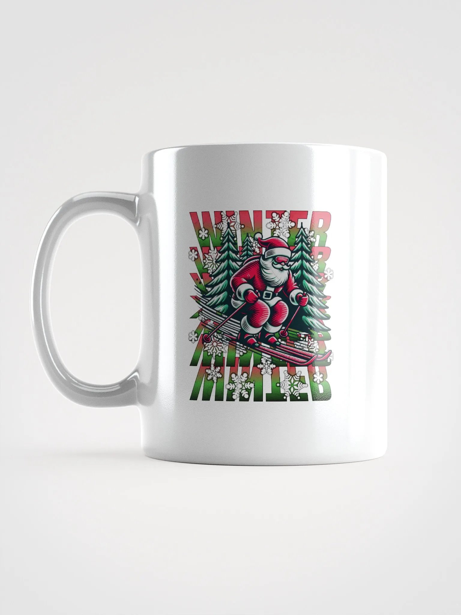 Winter Santa Skiing Mug product image (1)