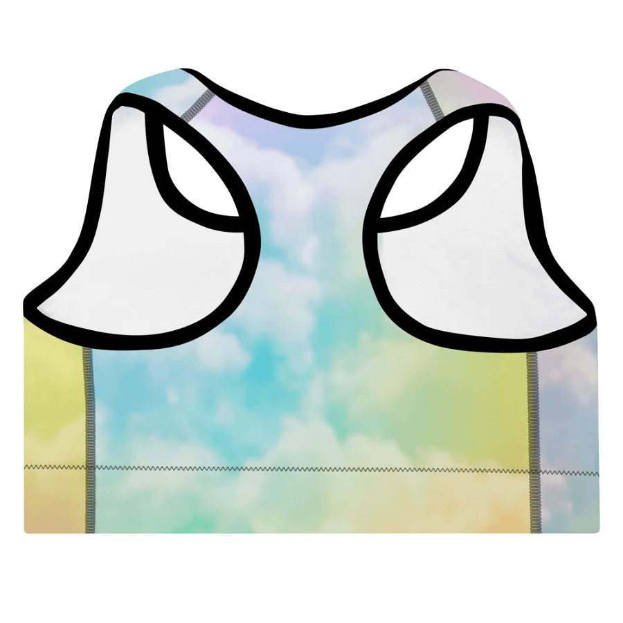 Blur cloud rainbow Design Padded Sports Bra - v5 product image (8)