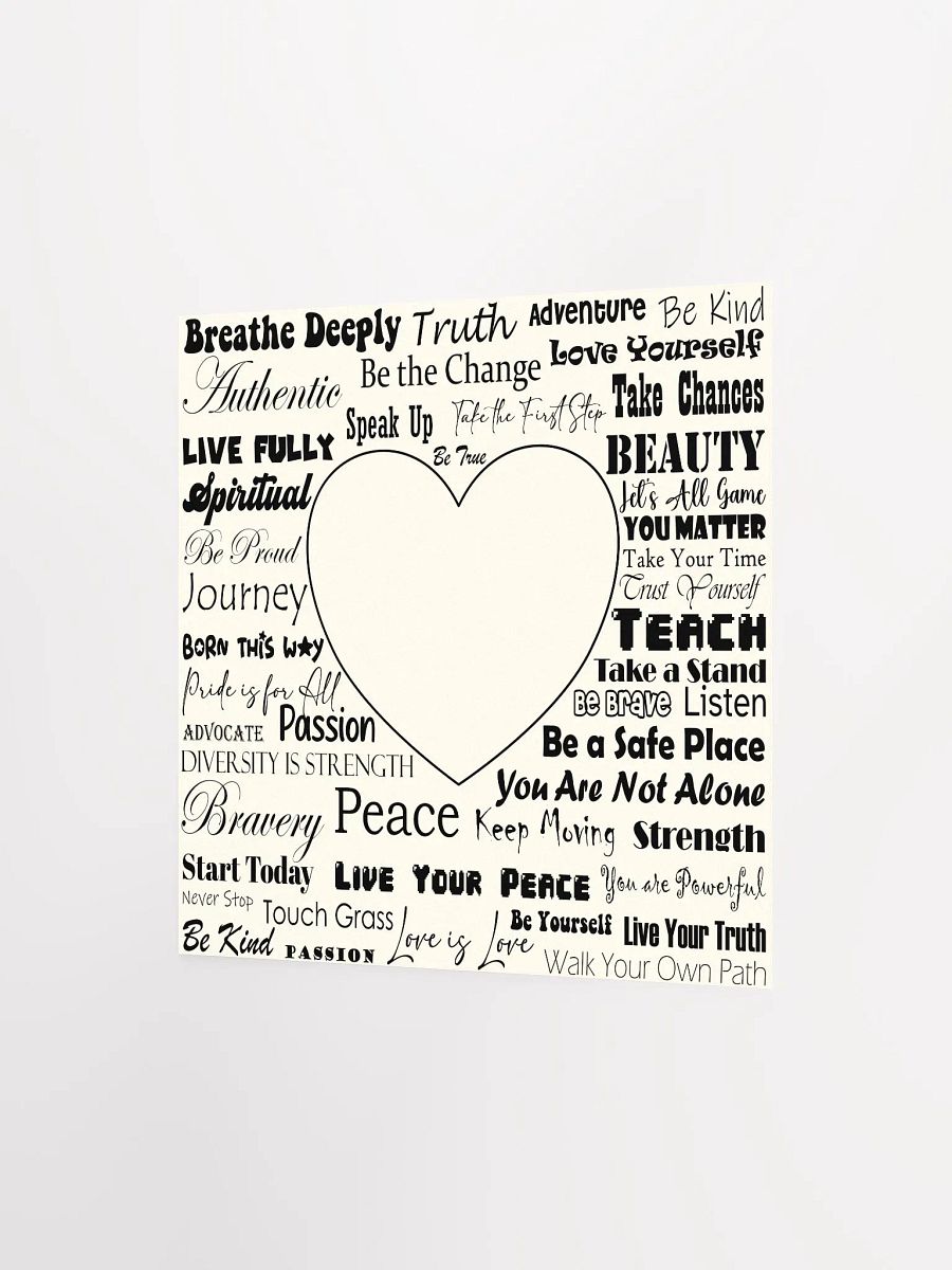 Love and Pride Square Poster (Black Text) product image (3)