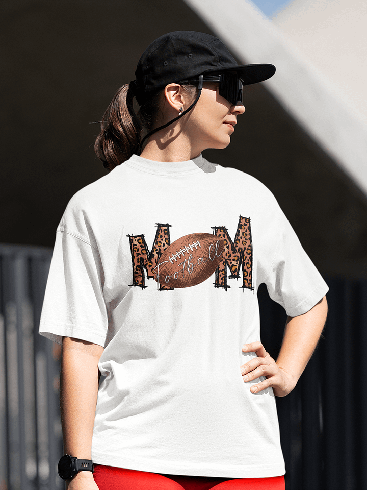 Leopard Print Football- Graphic T-Shirt product image (1)