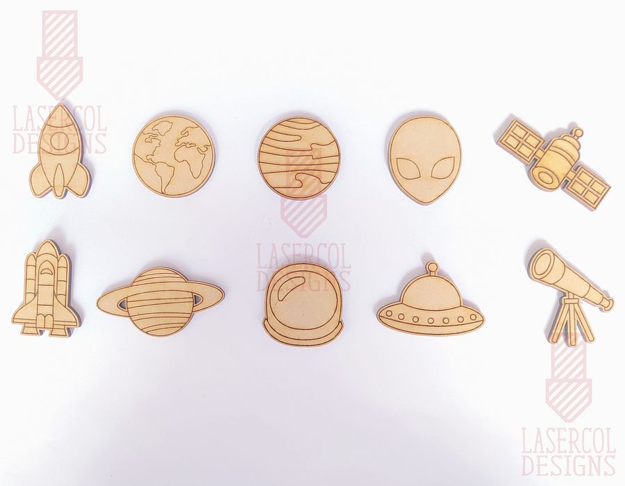 Space Cut Outs and Stud Earrings - Laser Cut Files product image (3)